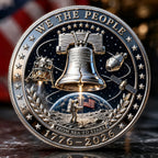 America 250th Anniversary Aerospace Commemorative Coin | 1776–2026 Liberty Bell & Space Exploration Collector Medal