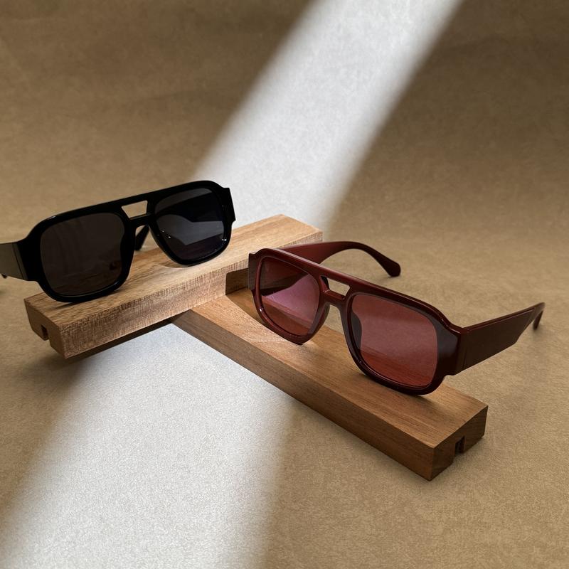 Retro Rectangle Aviator Sunglasses for Men & Women