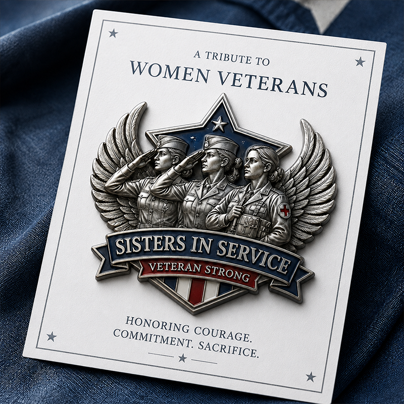 Women's Military Service Commemorative Badge — Military Commemorative Brooch