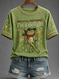 Damen-Freizeit-T-Shirt mit „Jesus Thinks I'm A Delight“-Aufdruck