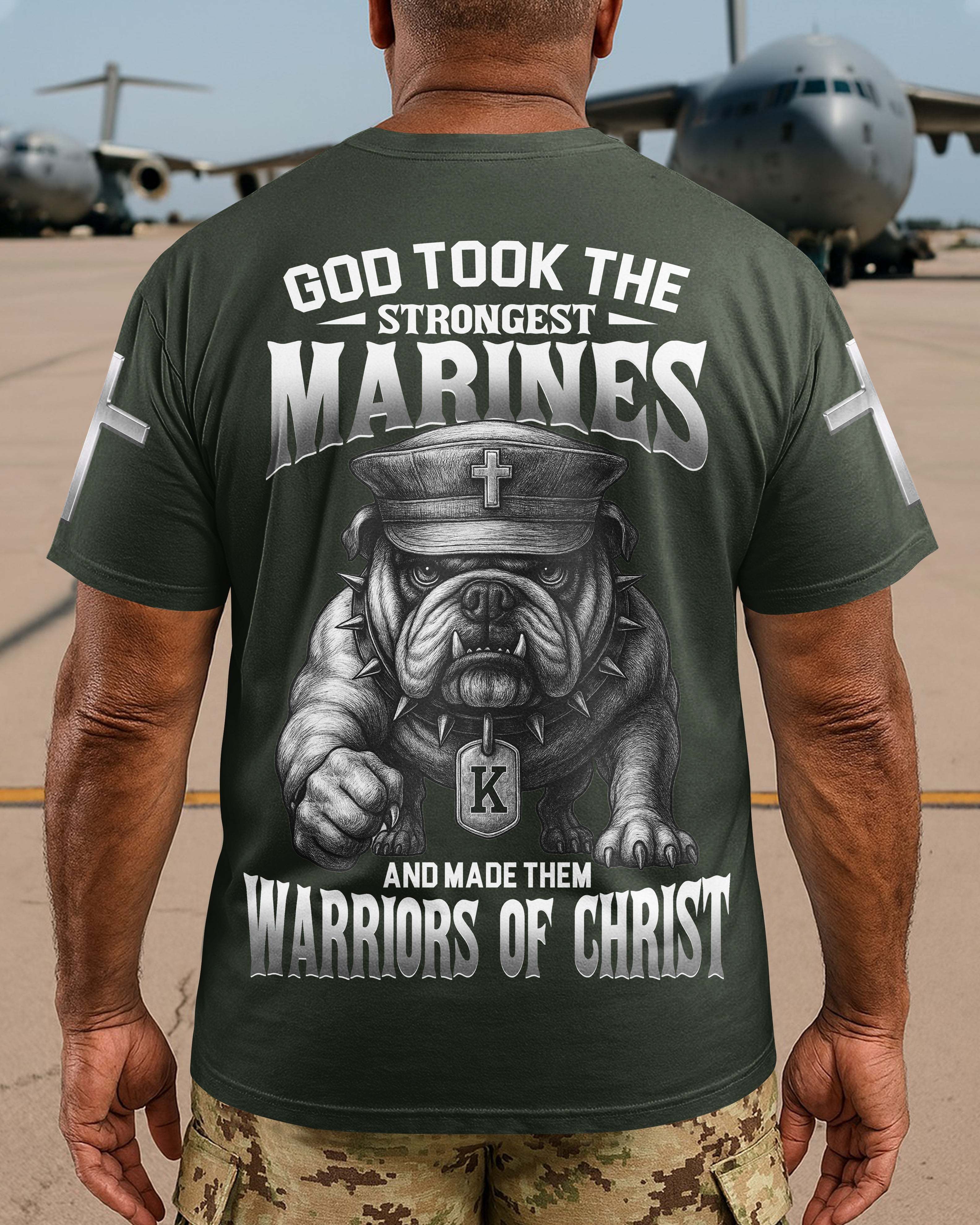 T-shirt Dieu a pris les Marines les plus forts et en a fait des guerriers du Christ