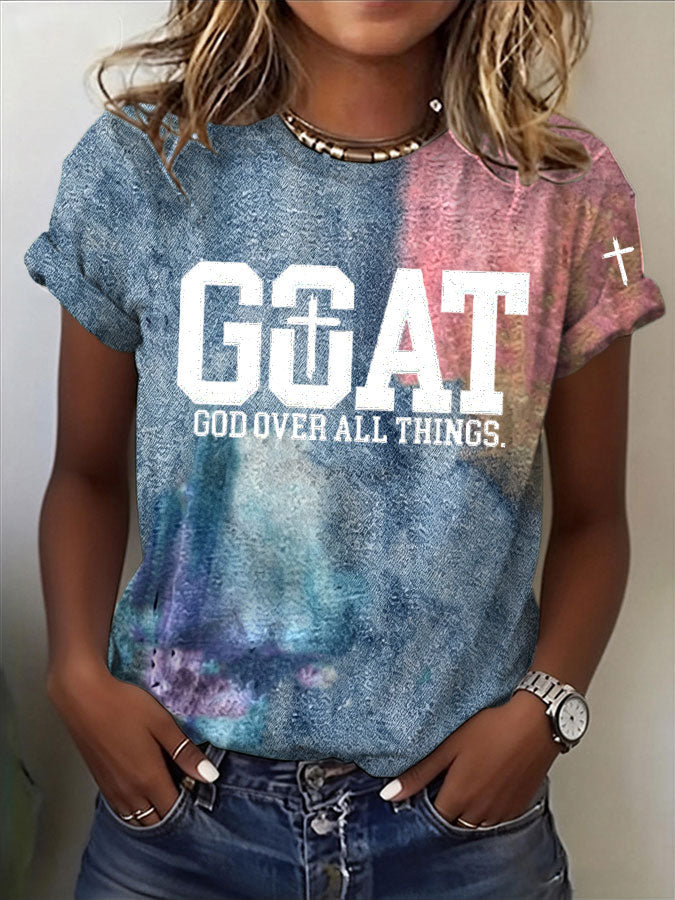 Women's Faith Printed Casual T-shirt