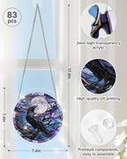 Moonlit Raven Light Suncatcher-Acrylic Window Art