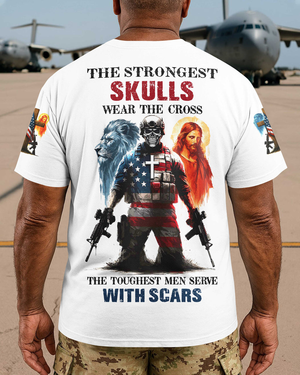T-Shirt "Die stärksten Schädel tragen das Kreuz"