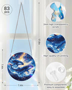 Twin Whales of the Cosmos Light Suncatcher-Acrylic Window Art