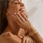 Tennis Chain Bracelet Cuff Set