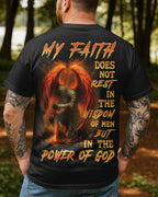 Mein Glaube ruht nicht ganzflächiges T-Shirt