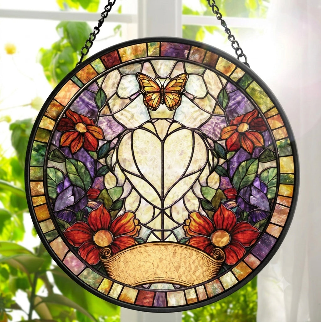 Custom Pet Portrait Stained Glass Style Gift For Pet Lovers - Personalized Window Hanging Suncatcher