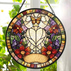 Custom Pet Portrait Stained Glass Style Gift For Pet Lovers - Personalized Window Hanging Suncatcher