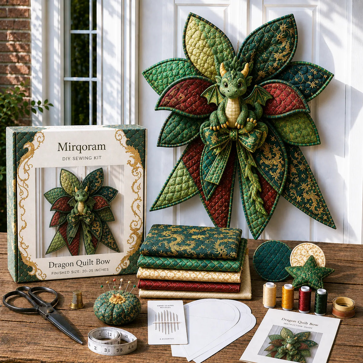 🧵 Handmade Quilted Door Bow DIY Sewing Kit