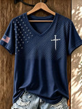 Damen Retro T-Shirt mit Faith-Print
