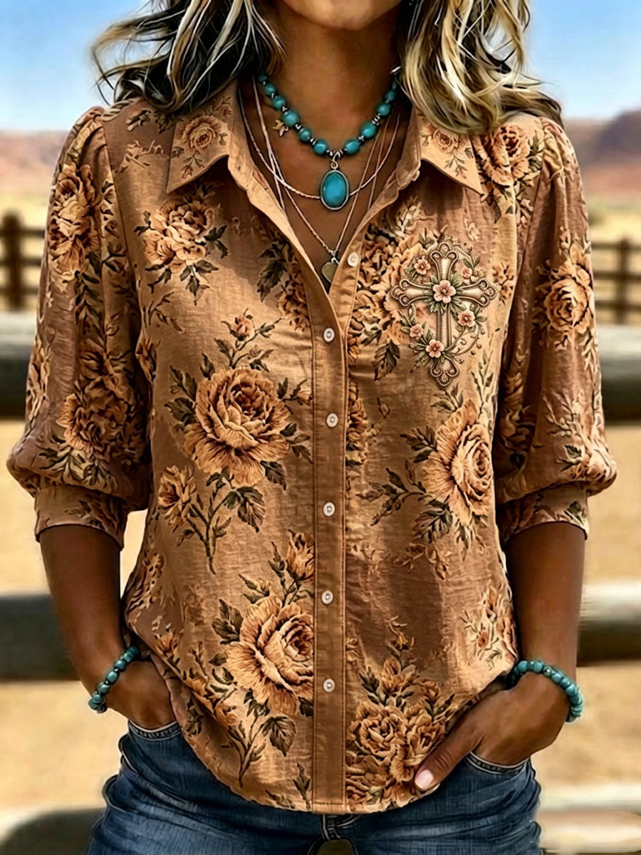 Chemise western femme style foi