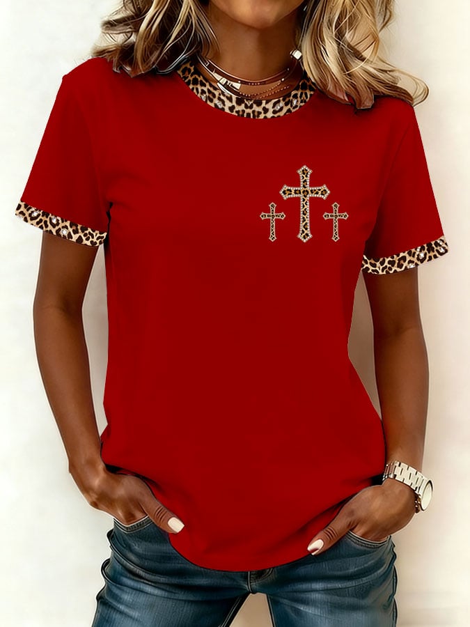 Camiseta de mujer con estampado de fe