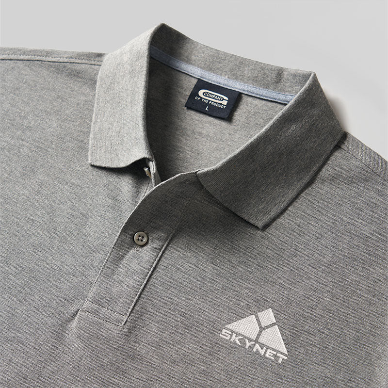 Geek Skynet Embroidered Polo Shirt