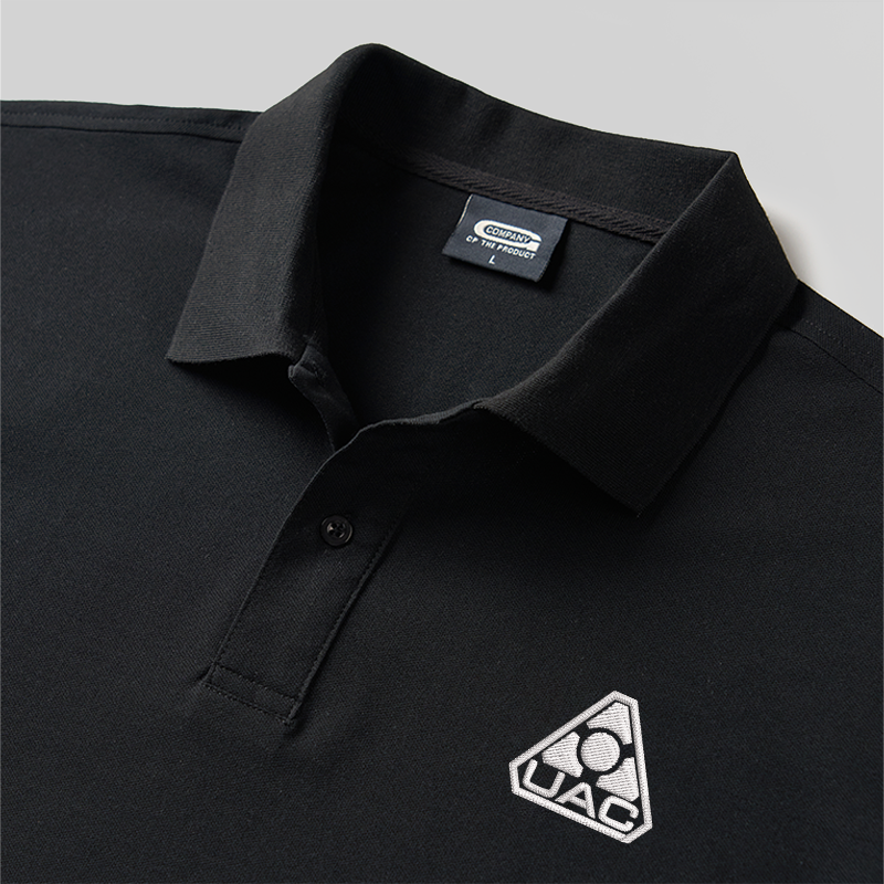 U.A.C Geek Besticktes Poloshirt