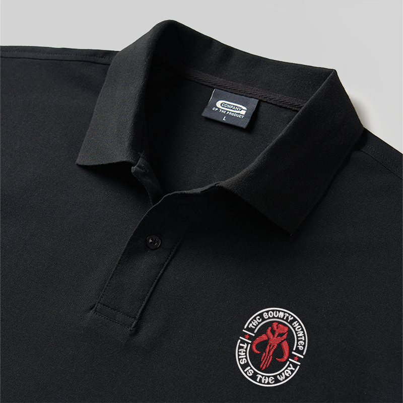 Bounty Hunter Badge Geek Embroidered Polo Shirt