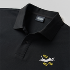 Pew Pew Pew Cat Geek Embroidered Polo Shirt