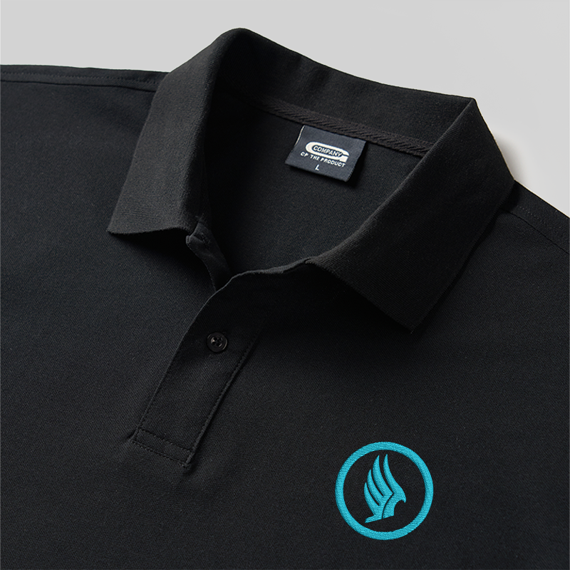 Wings of Freedom Geek Embroidered Polo Shirt