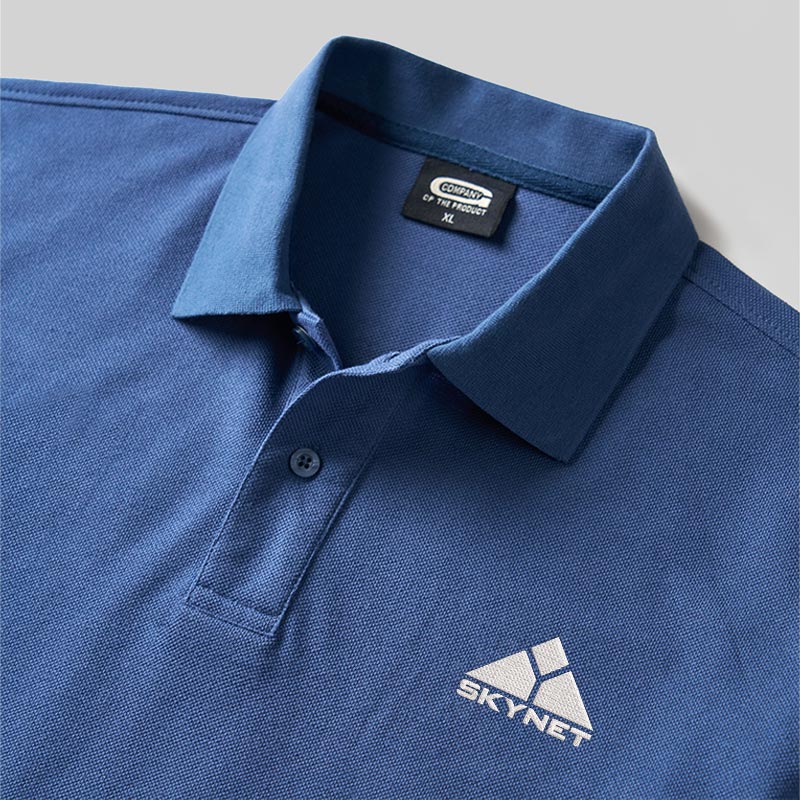 Geek Skynet Embroidered Polo Shirt