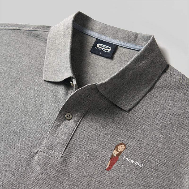 I Saw That Geek Embroidered Polo Shirt