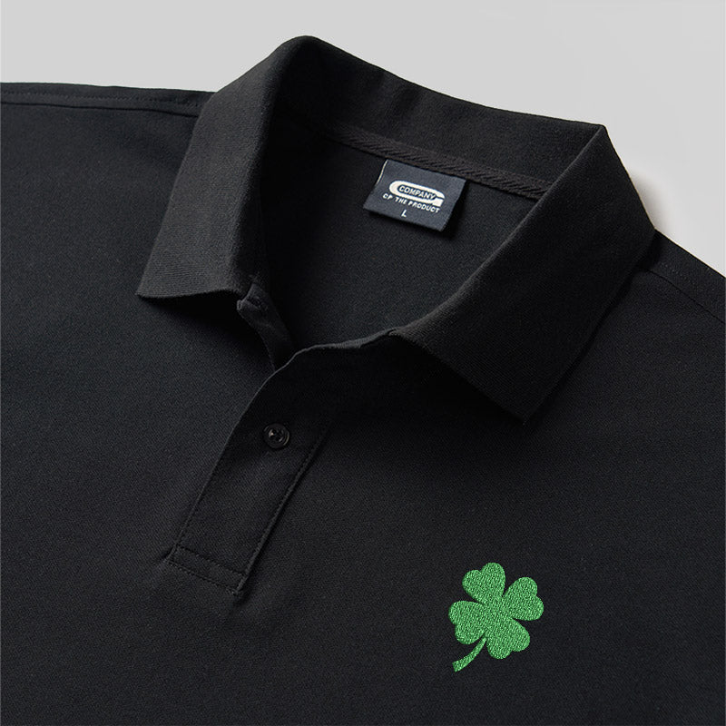 St Patricks Geek Embroidered Polo Shirt