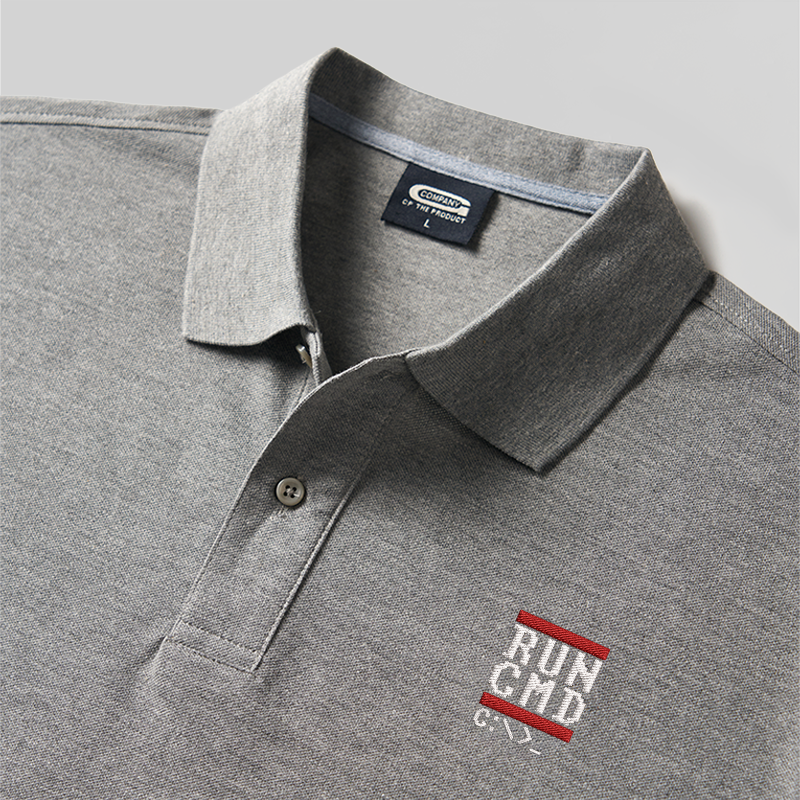 Run CMD Geek Embroidered Polo Shirt