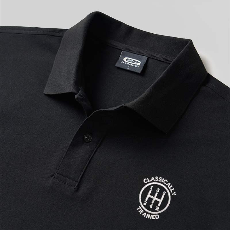 Classically Trained Geek Embroidered Polo Shirt