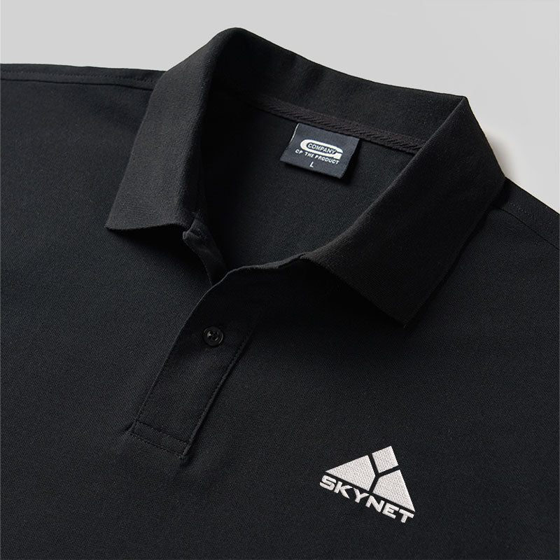 Geek Skynet Embroidered Polo Shirt