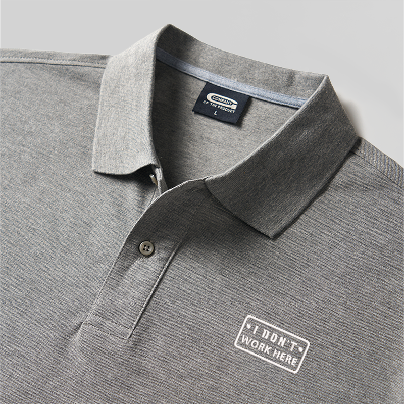 I Don't Work Here Geek Embroidered Polo Shirt