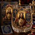 America 250 Christian Faith Gold Ornate Glass Cup Gift Set