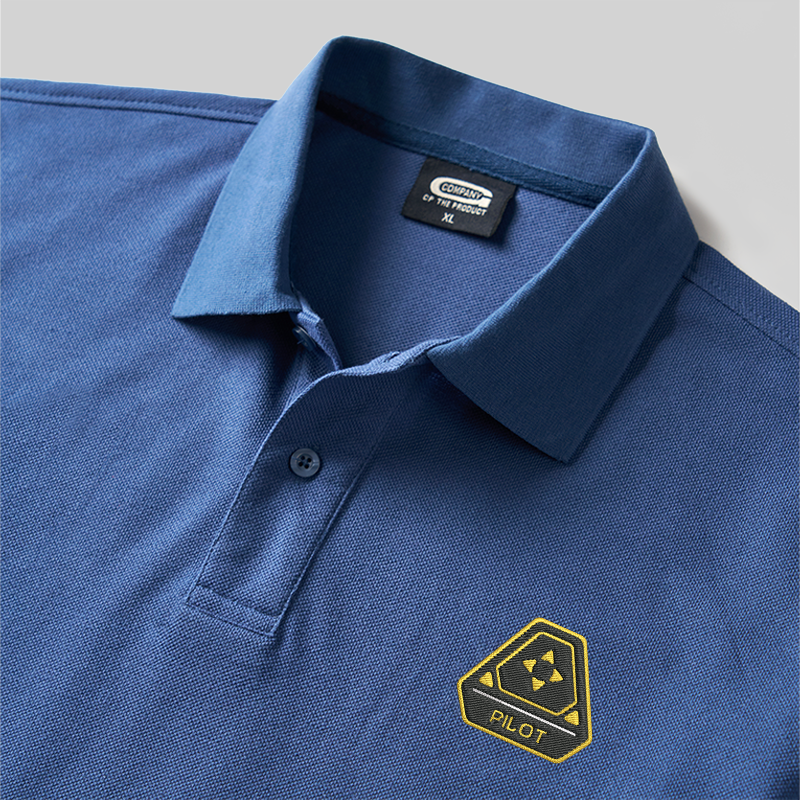 Pilot (Alien) Geek Embroidered Polo Shirt