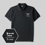 Newton’s Push Geek Embroidered Polo Shirt
