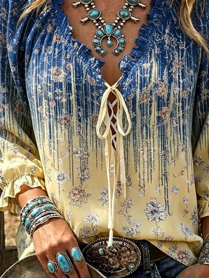 Women'S Casual Printed Top