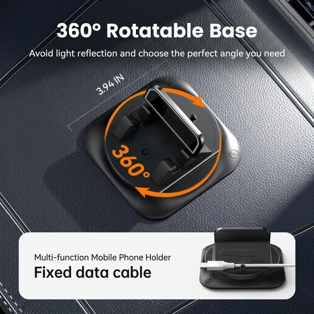 360 Degree Rotational Car Dashboard Phone Mount