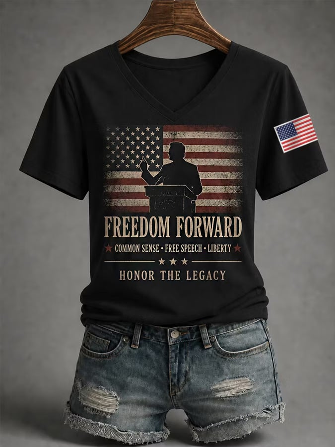 Women's Freedom Print T-Shirt