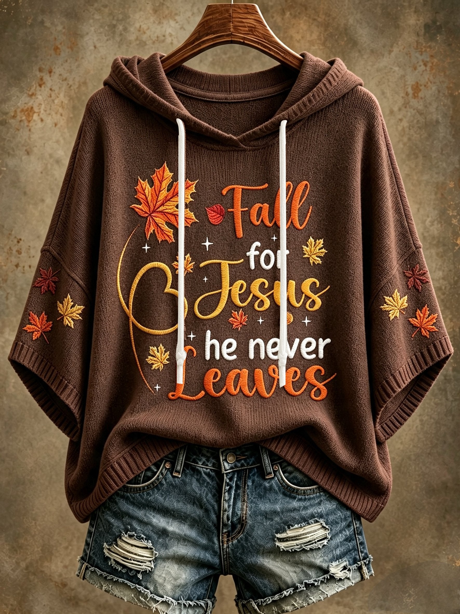 Sudadera con capucha de otoño de fe en Jesús para mujer