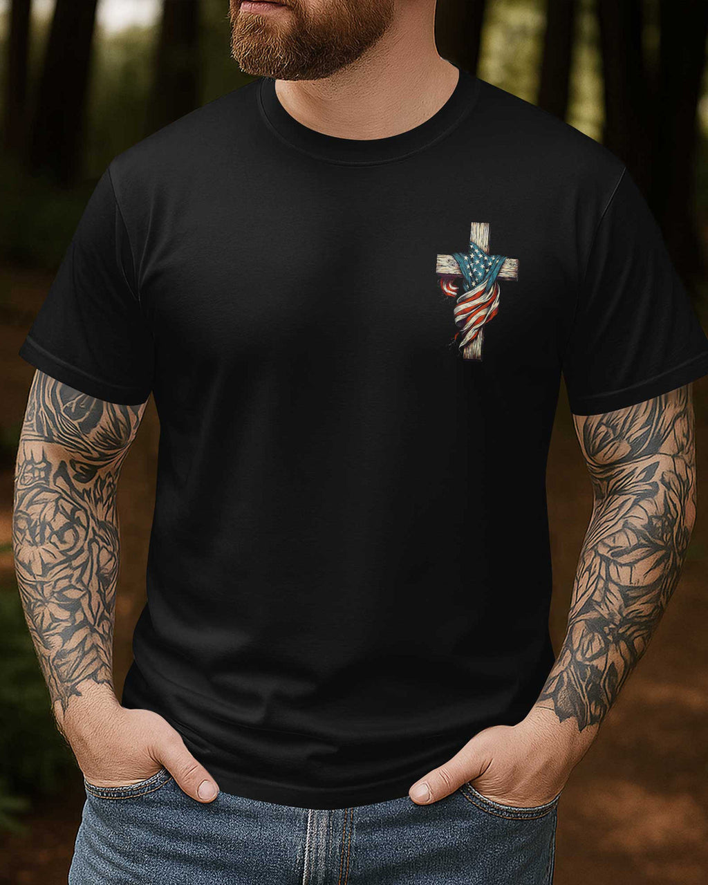 I Only Kneel For One Man And He Died On The Cross All Over Print T-Shirt