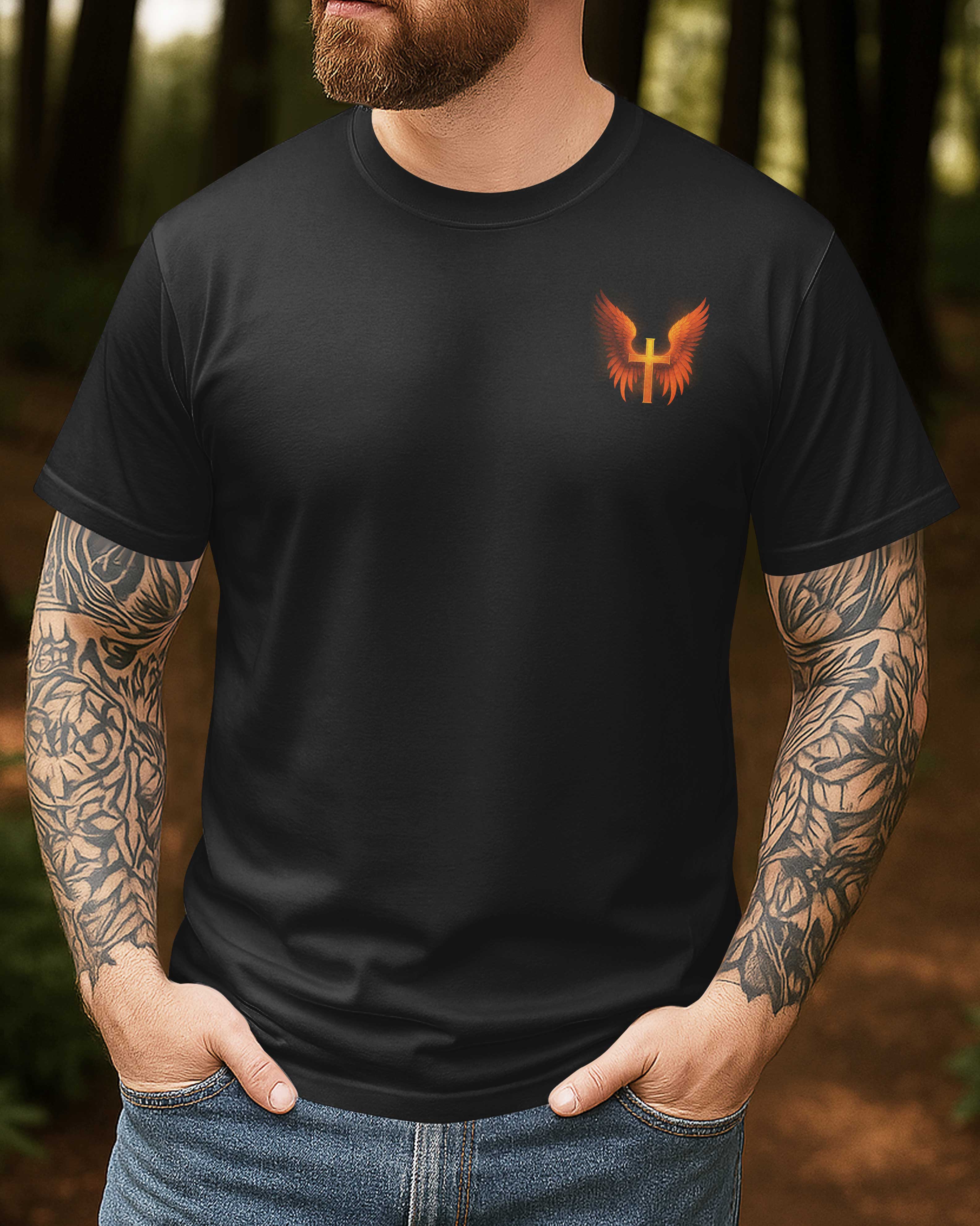 Mein Glaube ruht nicht ganzflächiges T-Shirt