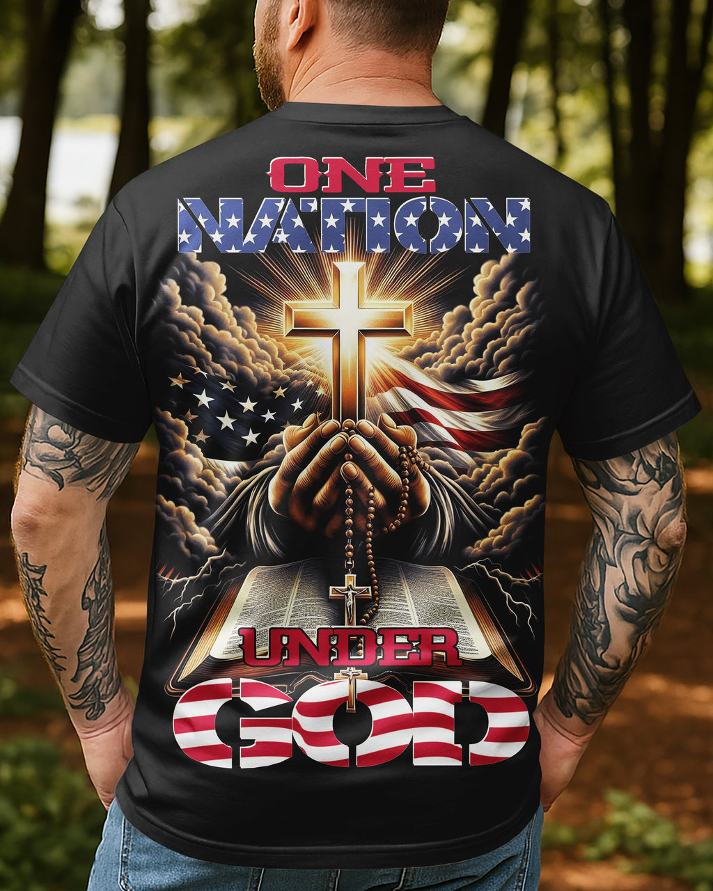One Nation Under God All Over Print T-shirt