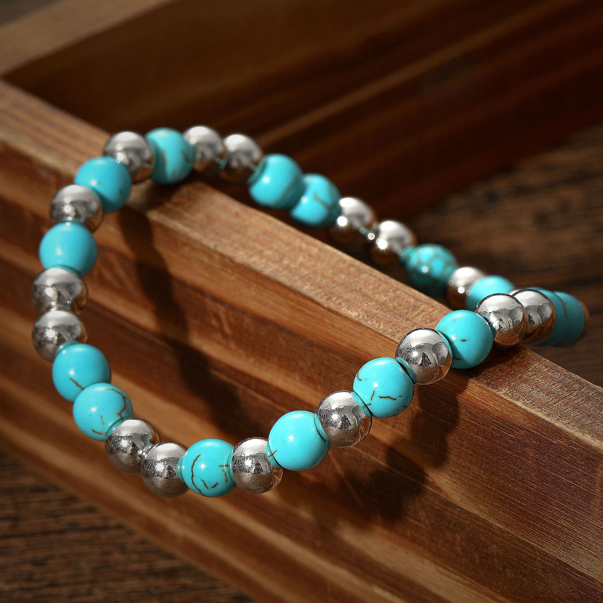 Vintage West Bohemian Turquoise Bracelet Set