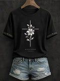 Damen T-Shirt mit Glaubens-Print, leger