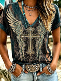 Women's Western Faith Casual Printed Top