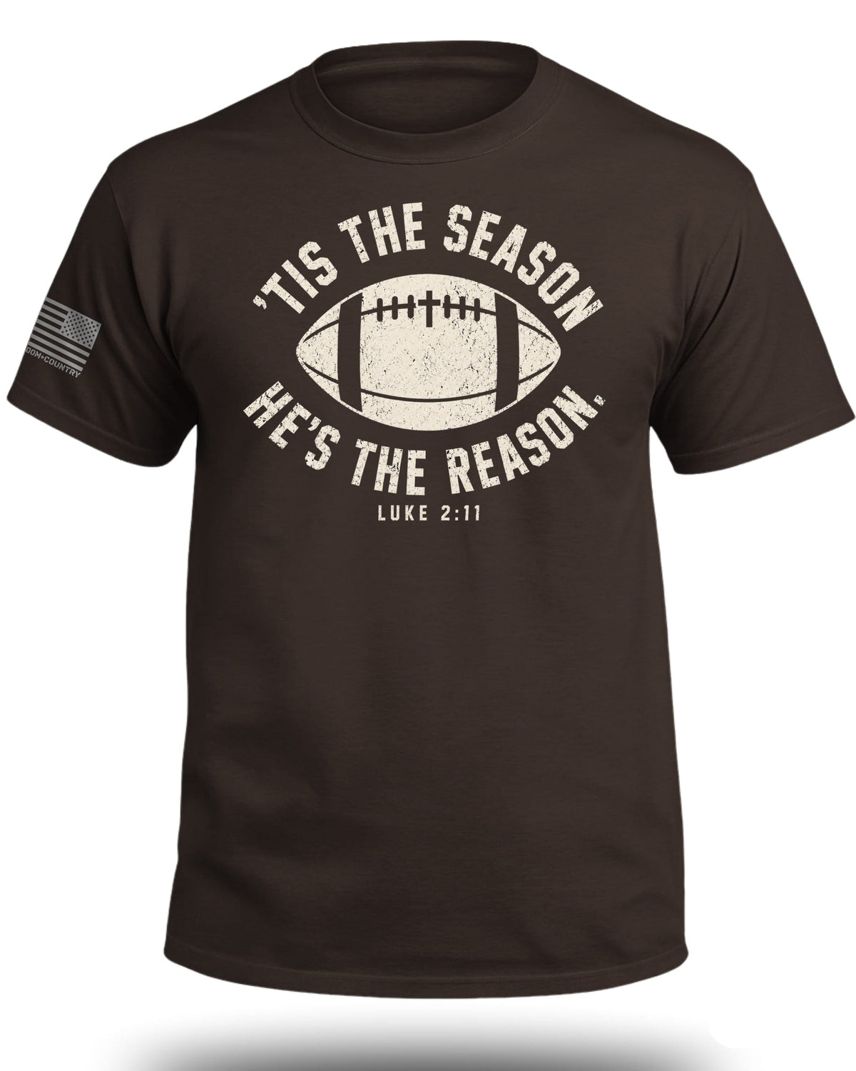 'Tis The Season He's The Reason - Football T-Shirt