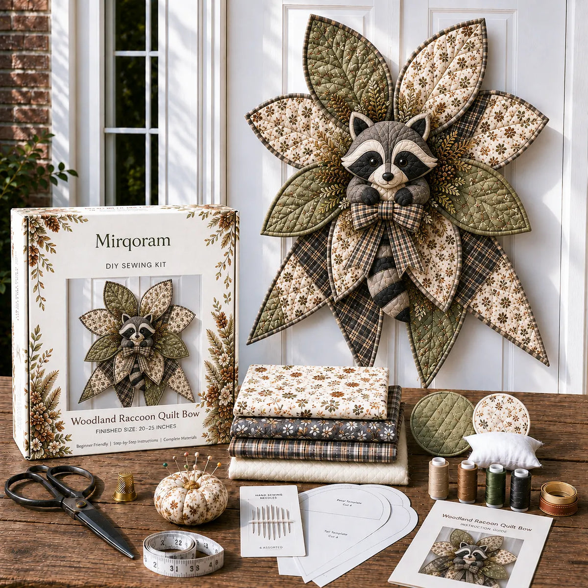 🧵 Handmade Quilted Door Bow DIY Sewing Kit