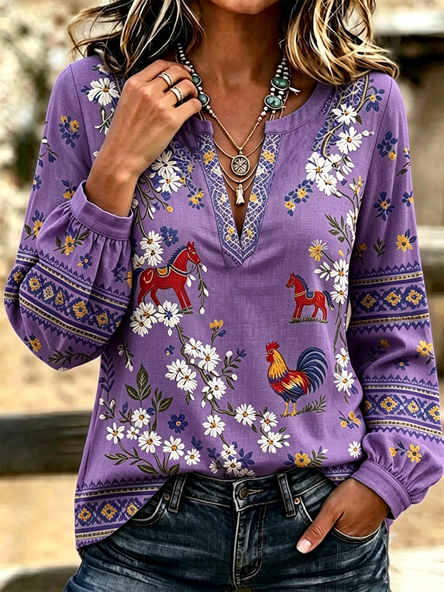 Top estampado floral para mujer