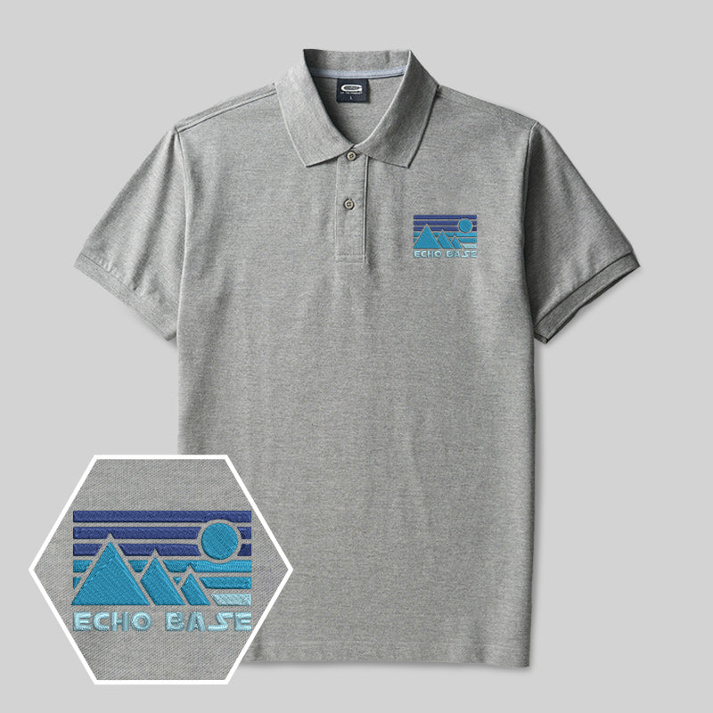Hoth Outpost Geek Embroidered Polo Shirt