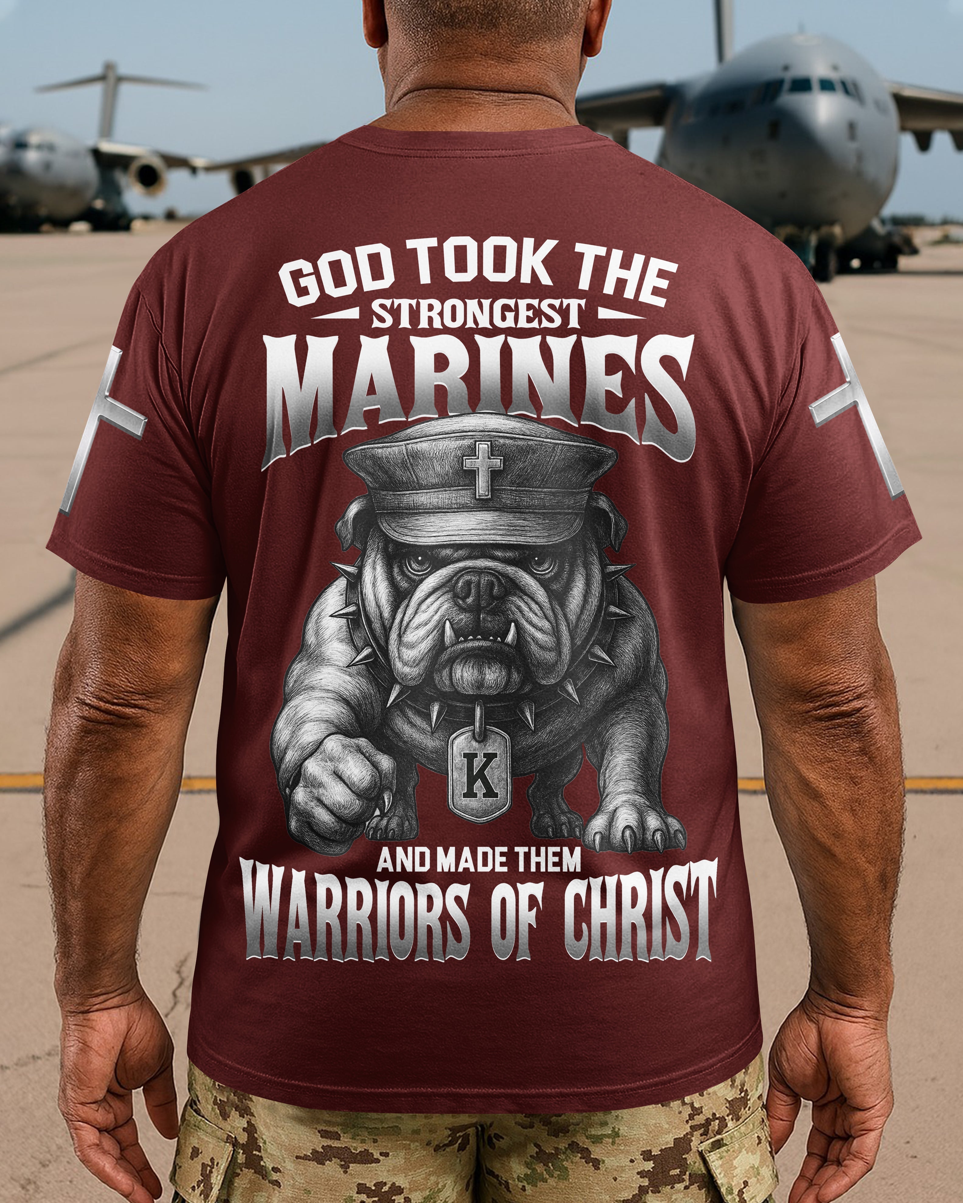 T-shirt Dieu a pris les Marines les plus forts et en a fait des guerriers du Christ