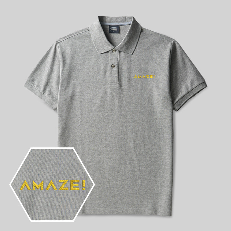 AMAZE! Besticktes Geek Polo-Shirt
