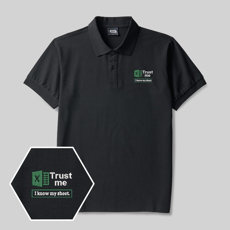 Trust Me Geek Embroidered Polo Shirt