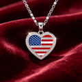 American Flag Cross Necklace